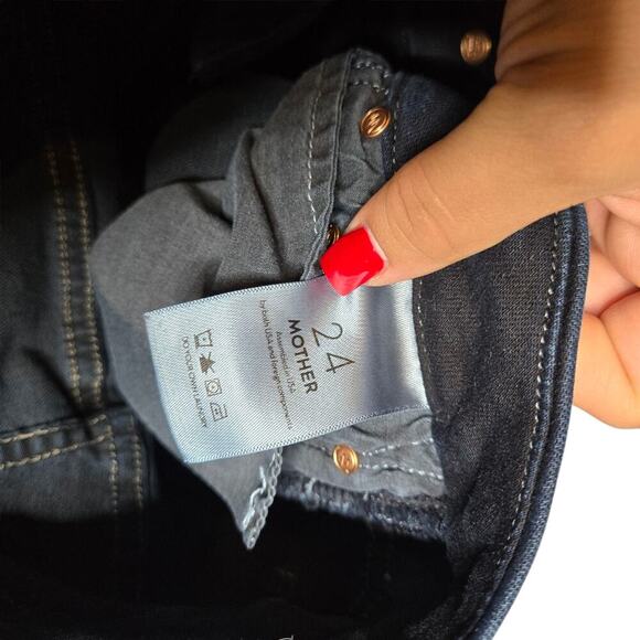 Mother Denim High Waisted Looker Ankle Fray Jeans in Last Call size: 24 - Picture 6 of 7